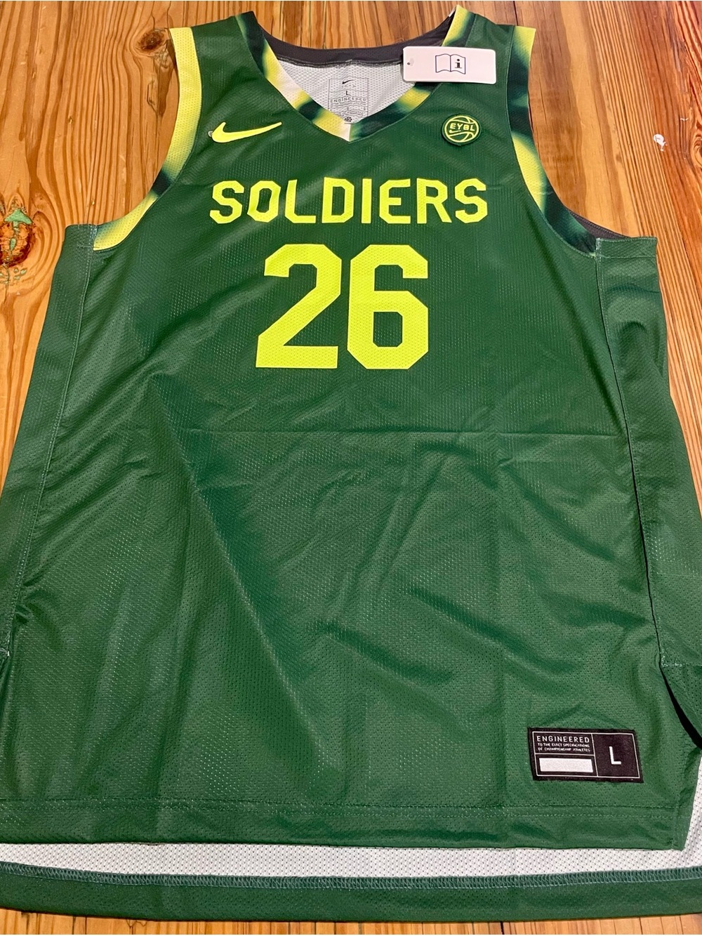 Oakland Soldiers AAU EYBL Basketball Nike Green Jersey Size Large New with Tags